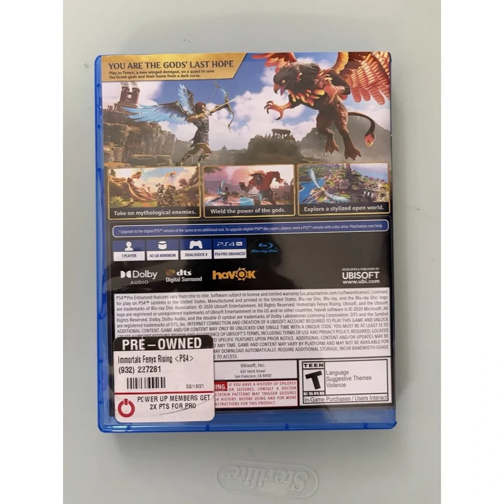 Immortals Fenyx Rising PlayStation 4 PS4 Game  Video Game CIB